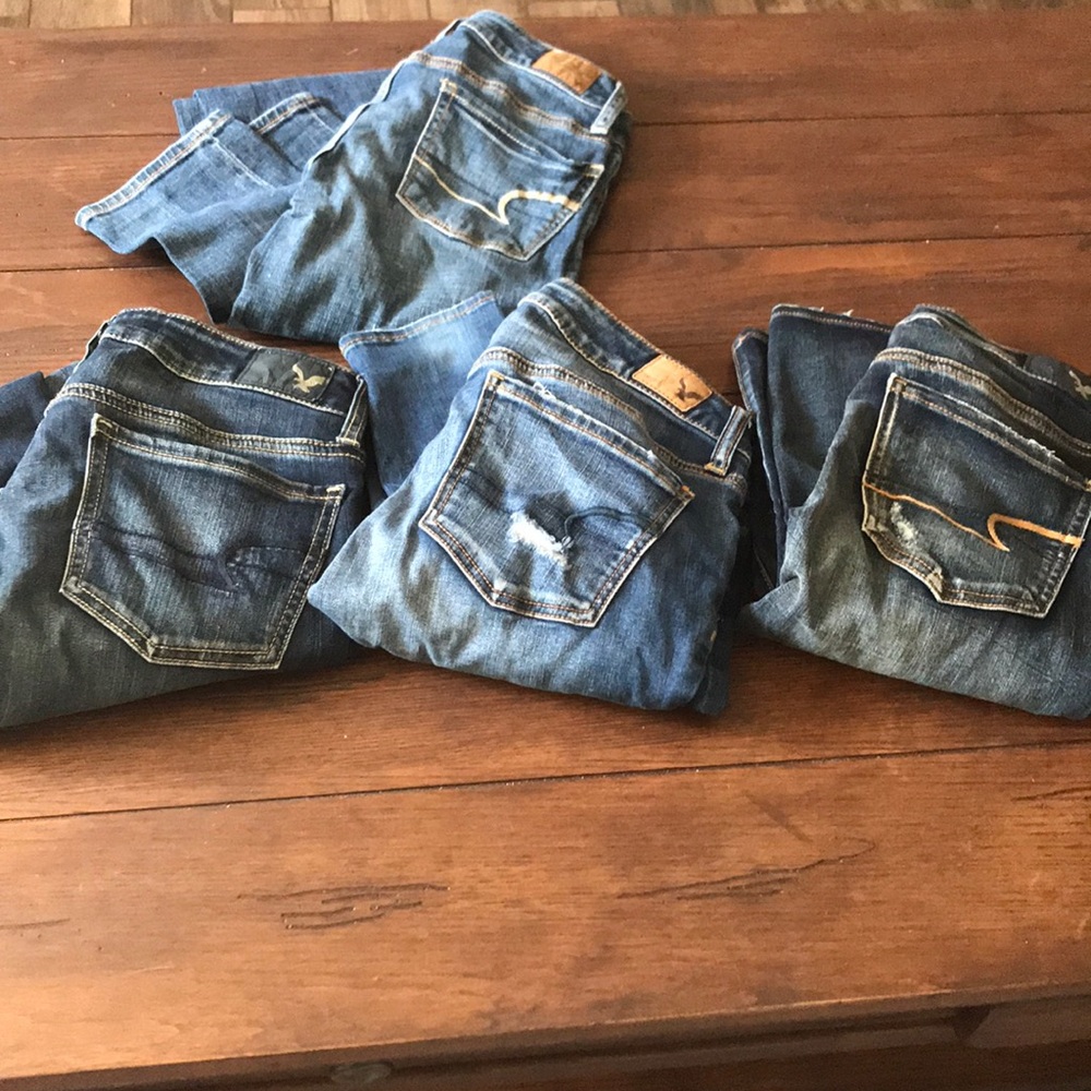 Lot of 4 AE jeggings